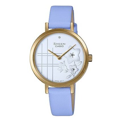 

Часы Casio Sheen Minimalistic Analog Watch 'Crystal Light Blue White', синий