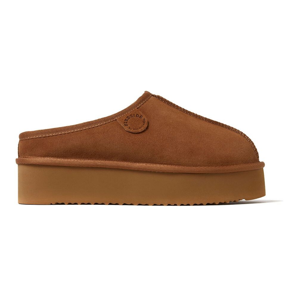 Женские тапочки Fireside by Dearfoams Queenstown на платформе с клогами, цвет Chestnut — фото 2