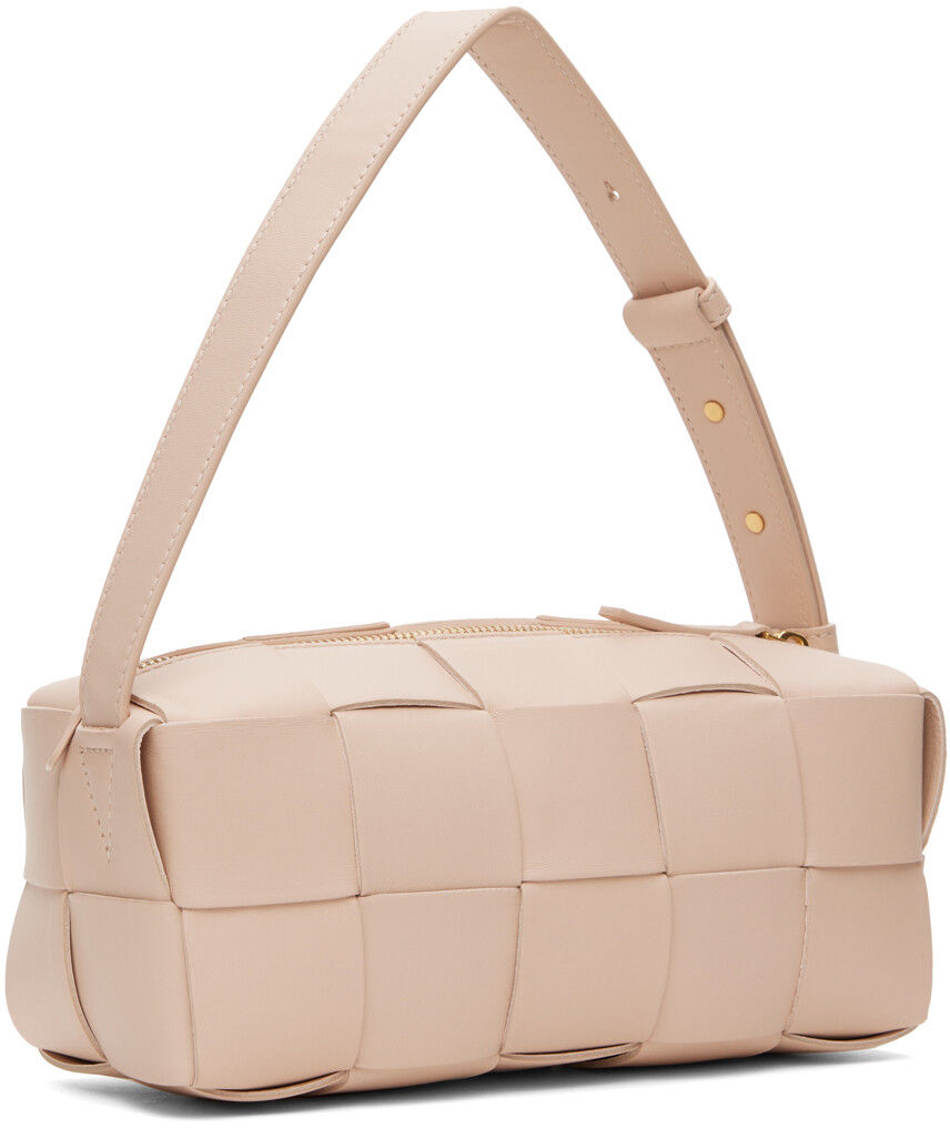 Розовая маленькая сумка-кассета Brick Bottega Veneta — фото 3