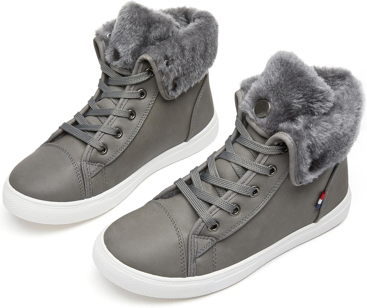 

Ботильоны для дам, шнурованные сапоги, боевые ботинки, зимние сапоги, модные снегоступы для девочек, ботильоны, зимняя обувь Shupua, Grau Dunkel