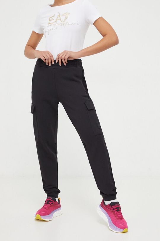 

Спортивные брюки из хлопка EA7 Emporio Armani, черный