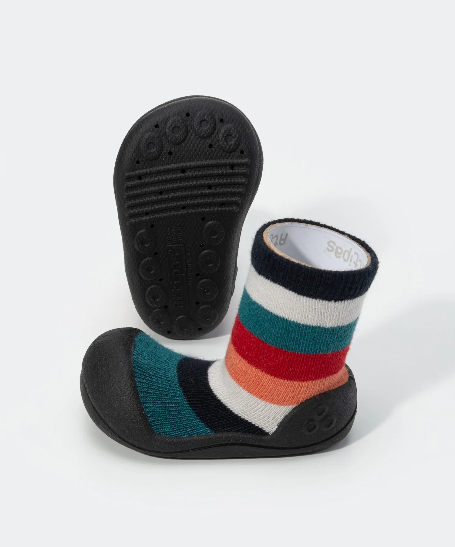 Детские носки-обувь Attipas Rainbow чёрные — фото 3
