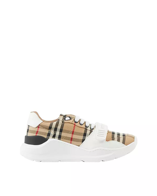 Женские кроссовки в клетку Burberry, бежевый