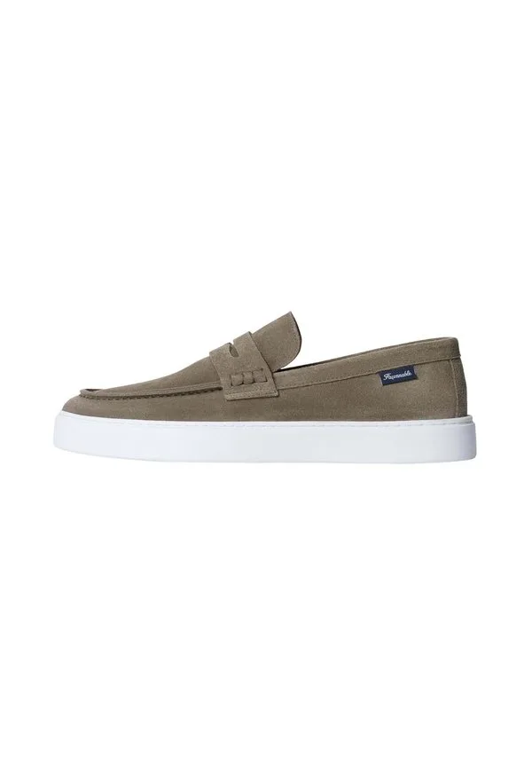 Лоферы с закругленной подошвой Façonnable, Grey Olive Green