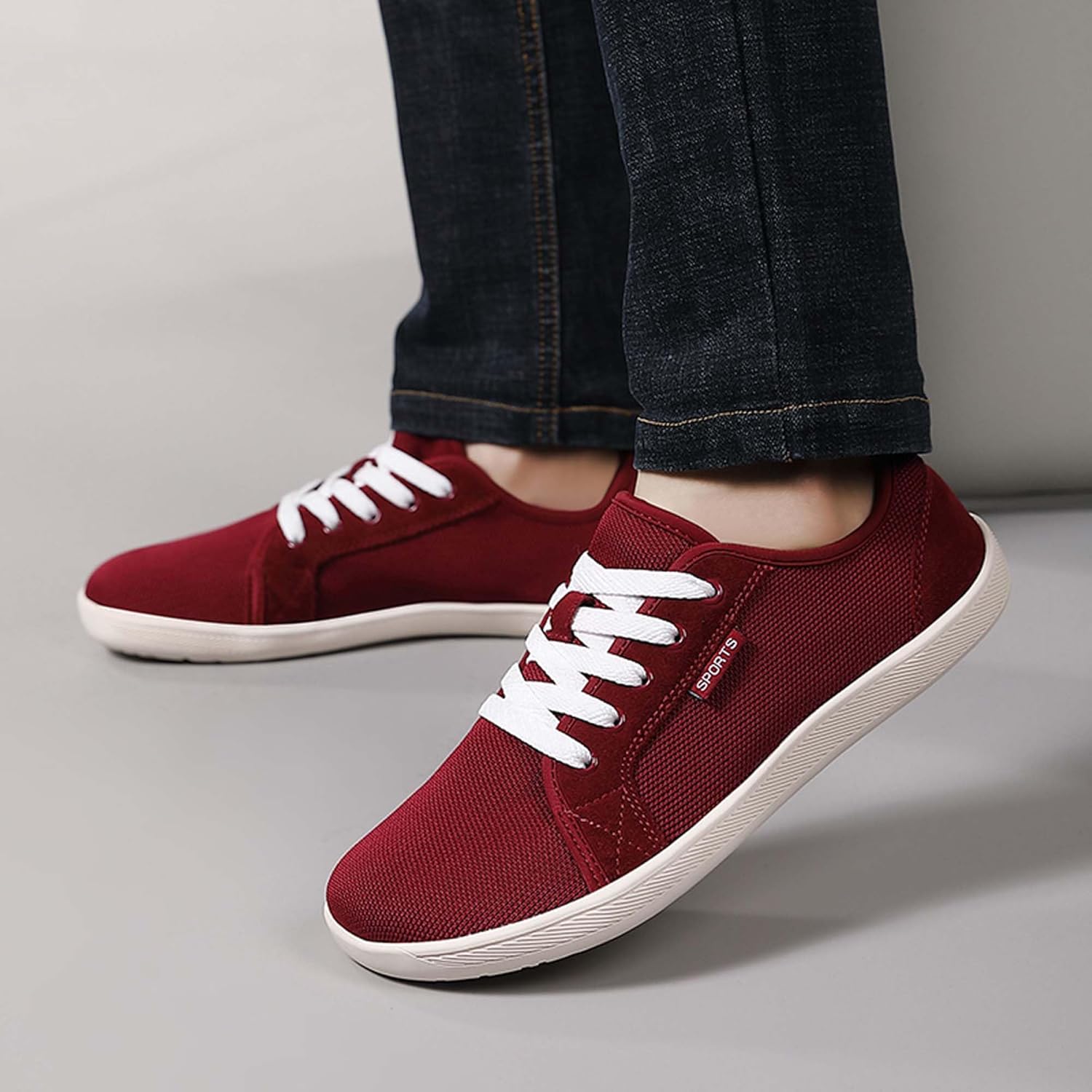 Мужские босоножки Usoway, удобная обувь с широкой передней частью, красный — фото 4