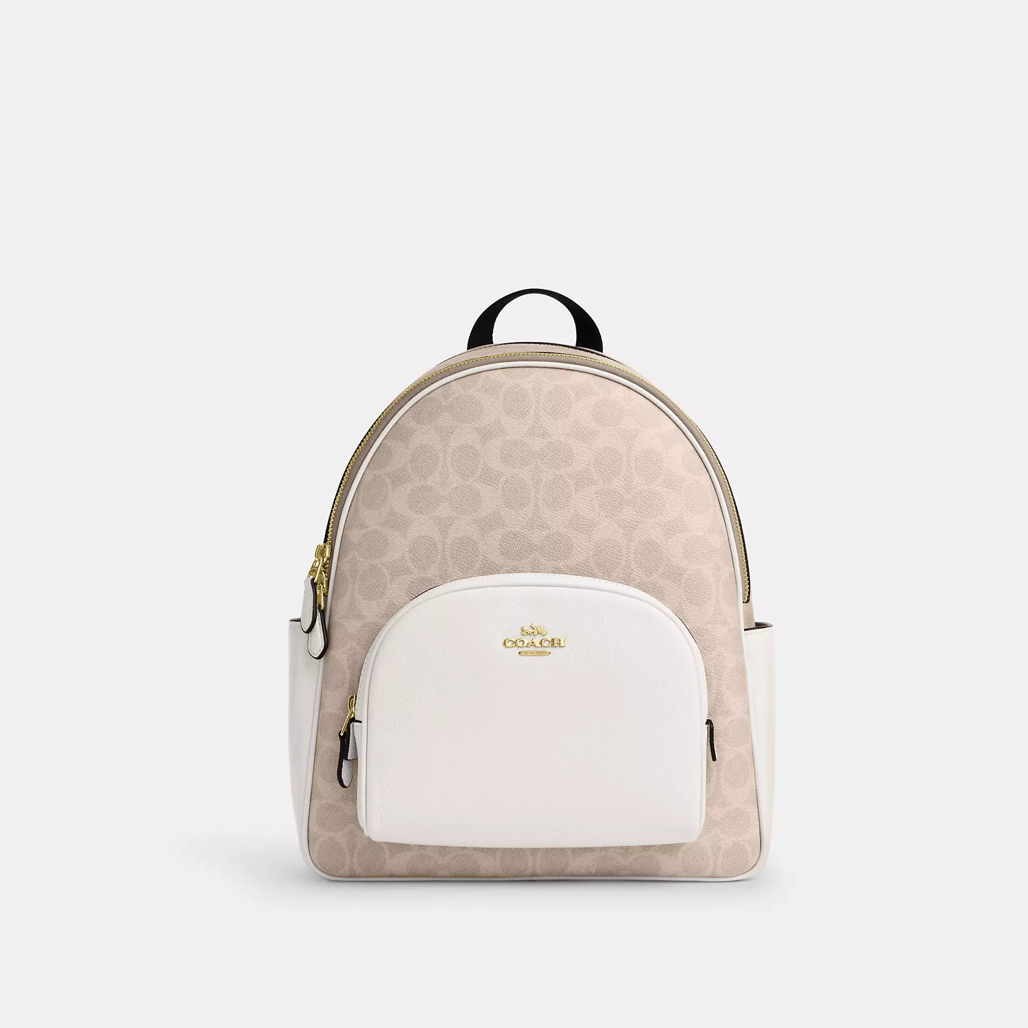 

Рюкзак Coach Outlet Court из фирменной ткани, цвет gold/sand/chalk