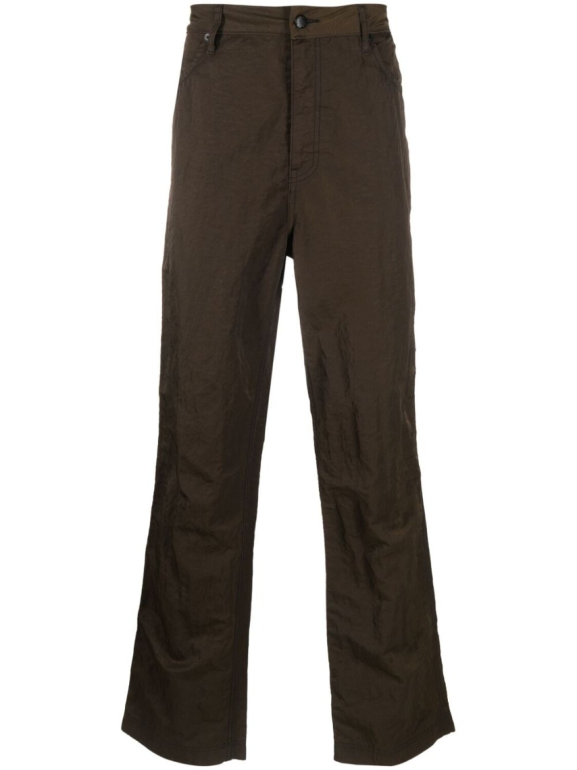 

Прямые брюки с жатым эффектом Eckhaus Latta, зеленый