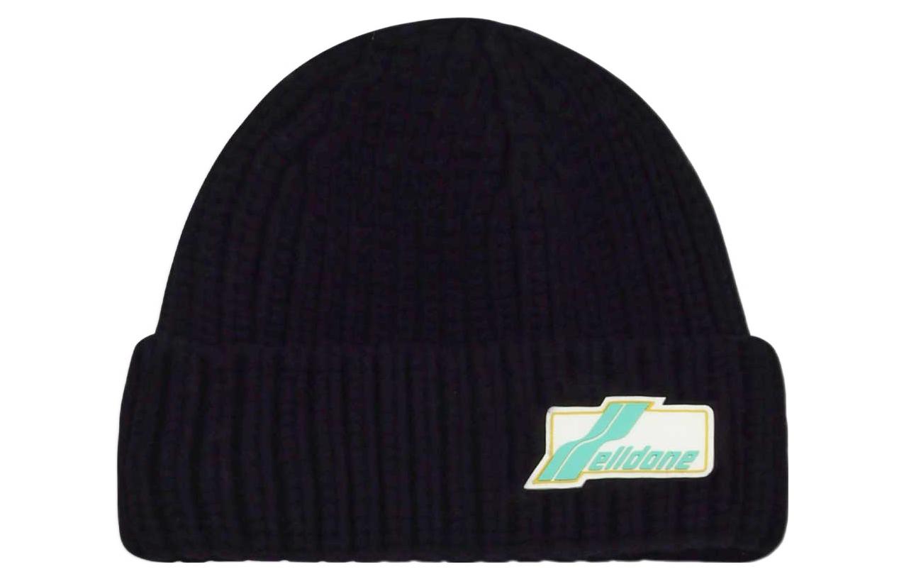 

Шерстяная шапка с аппликацией логотипа We11Done, черный