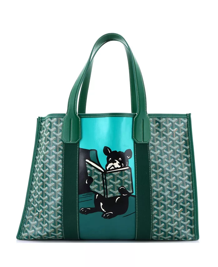 

Сумка-тоут MM Villette с принтом из лакированного холста Pre-Owned Goyard, зеленый