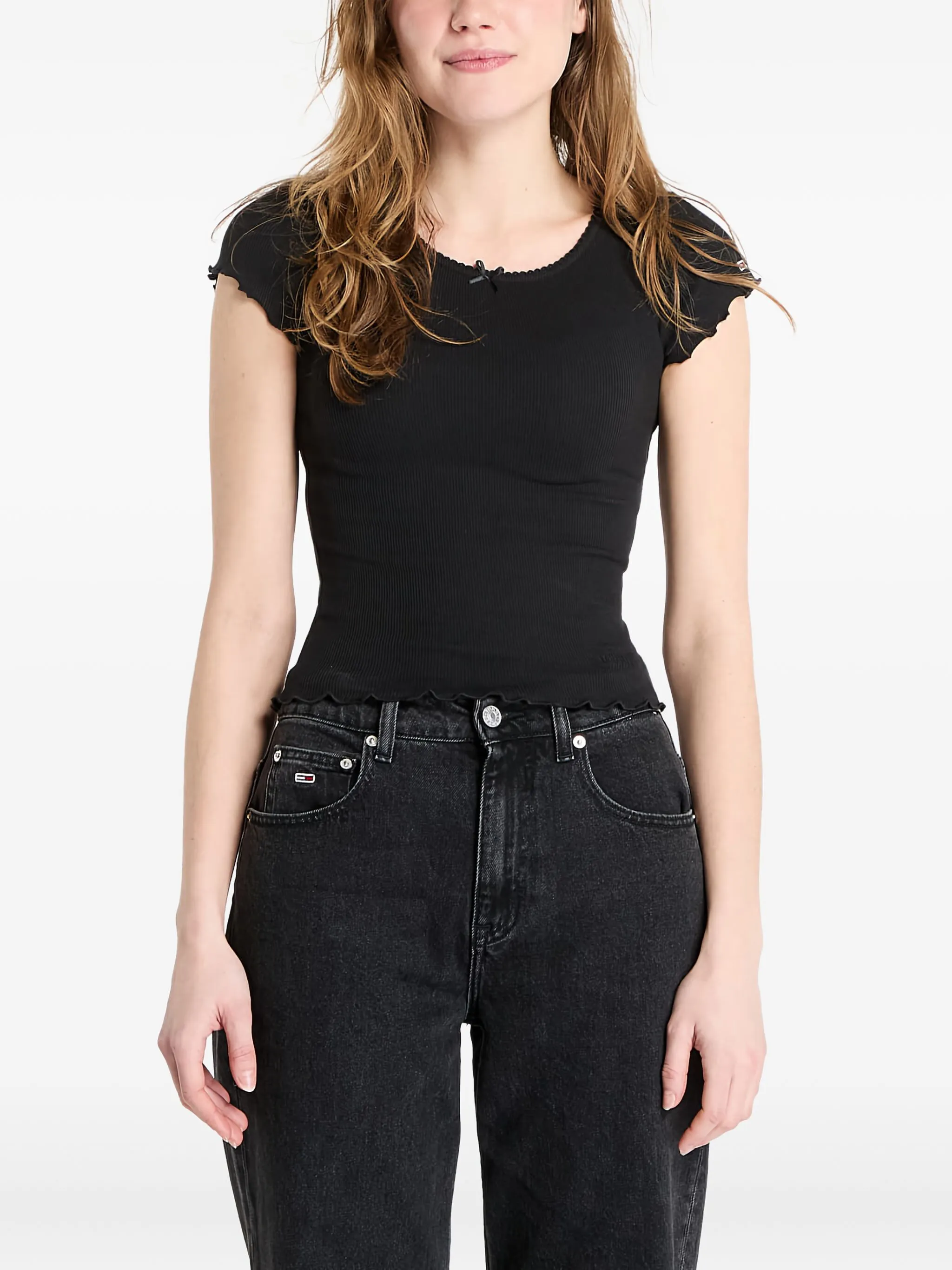 

Футболка узкого кроя Tommy Jeans, черный