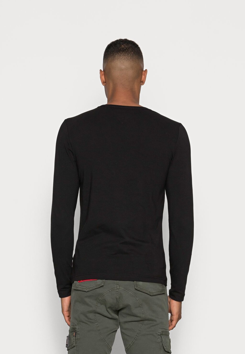Топ с длинным рукавом Slim Fit Long Sleeve Tee Tommy Hilfiger, черный — фото 4
