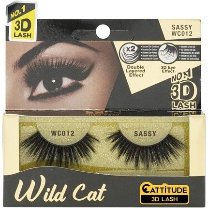 Wild Cat Attention 3D Lashes WC012 Sassy Ebin New York