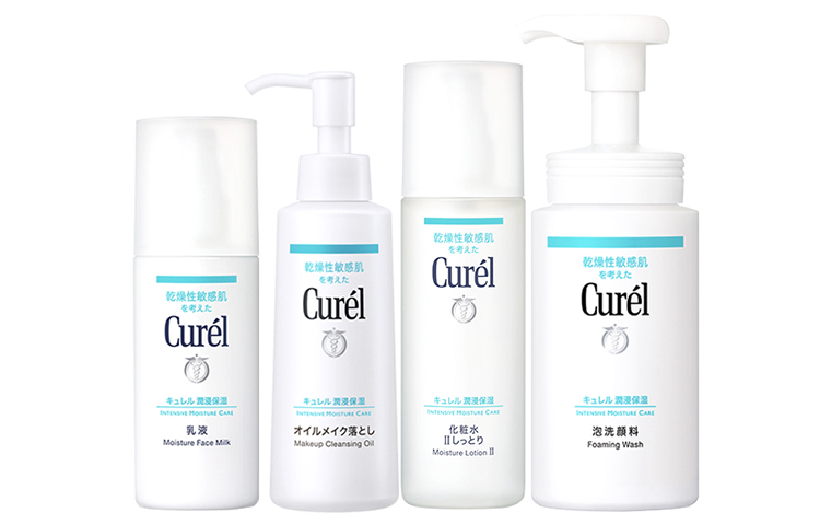 

KERUN увлажняющий гель-пенка для умывания с тонером и лосьоном набор для ухода за кожей успокаивающий увлажняющий очищающий комплект из 4 предметов Curél