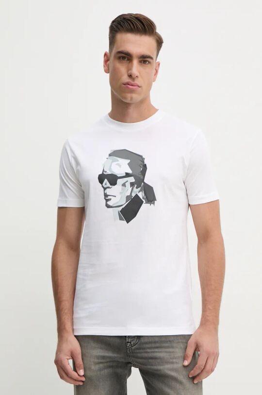 

Хлопковая футболка Karl Lagerfeld, белый