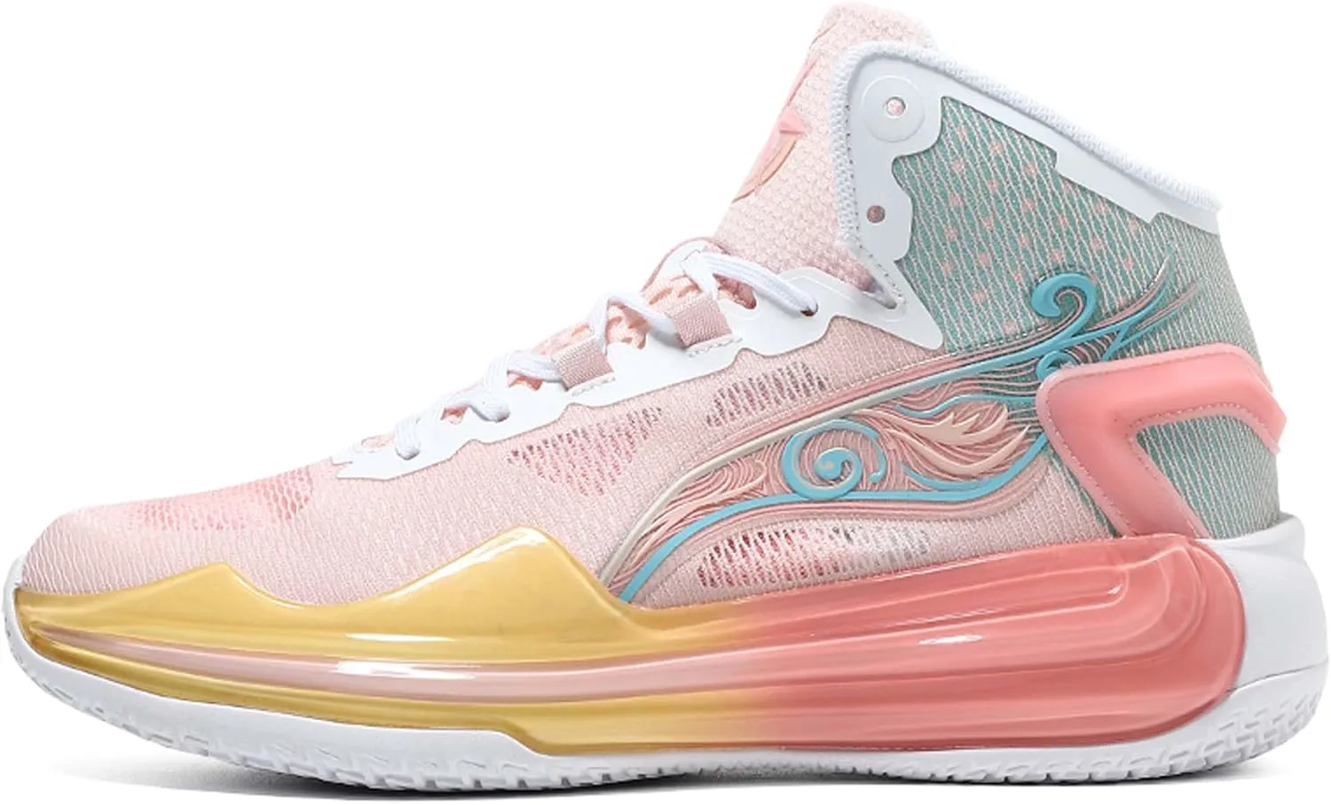 

Мужские и женские баскетбольные кроссовки с удобной и дышащей конструкцией, средней высоты, на шнуровке, противоскользящие, для бега, легкие, повседневные, прочные тренировочные кроссовки для фитнеса DZBAJRQM, розовый