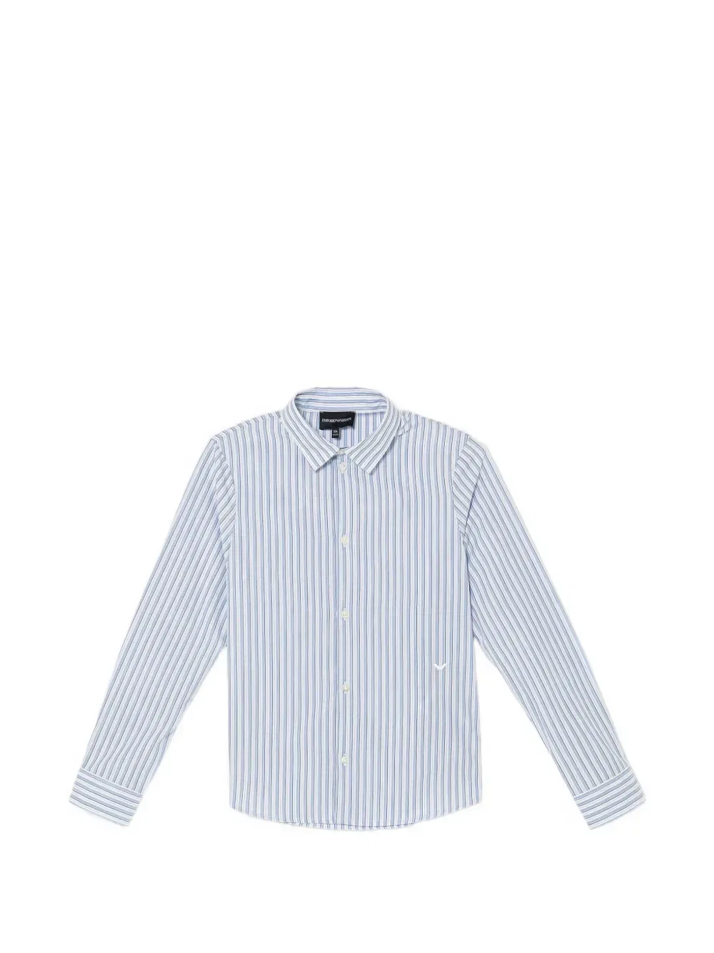 Полосатая рубашка на пуговицах Emporio Armani Kids, белый
