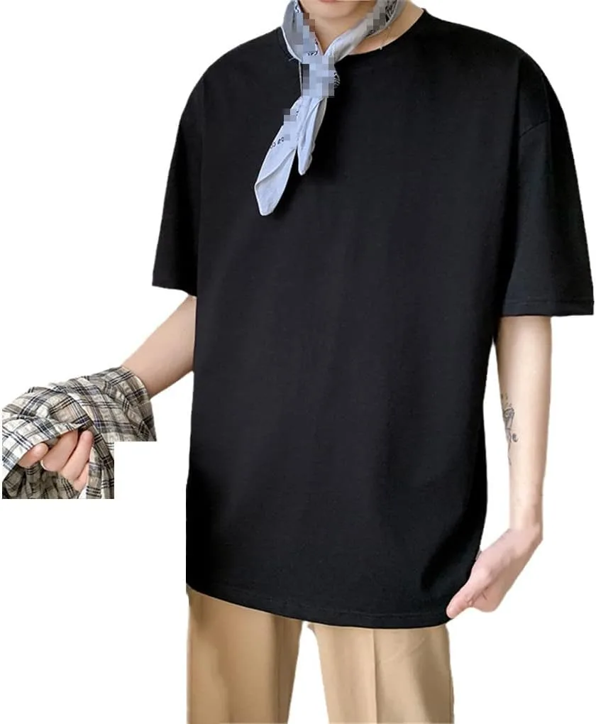 

Футболка мужская drop-shoulder, хлопок, loose fitted Hamthuit