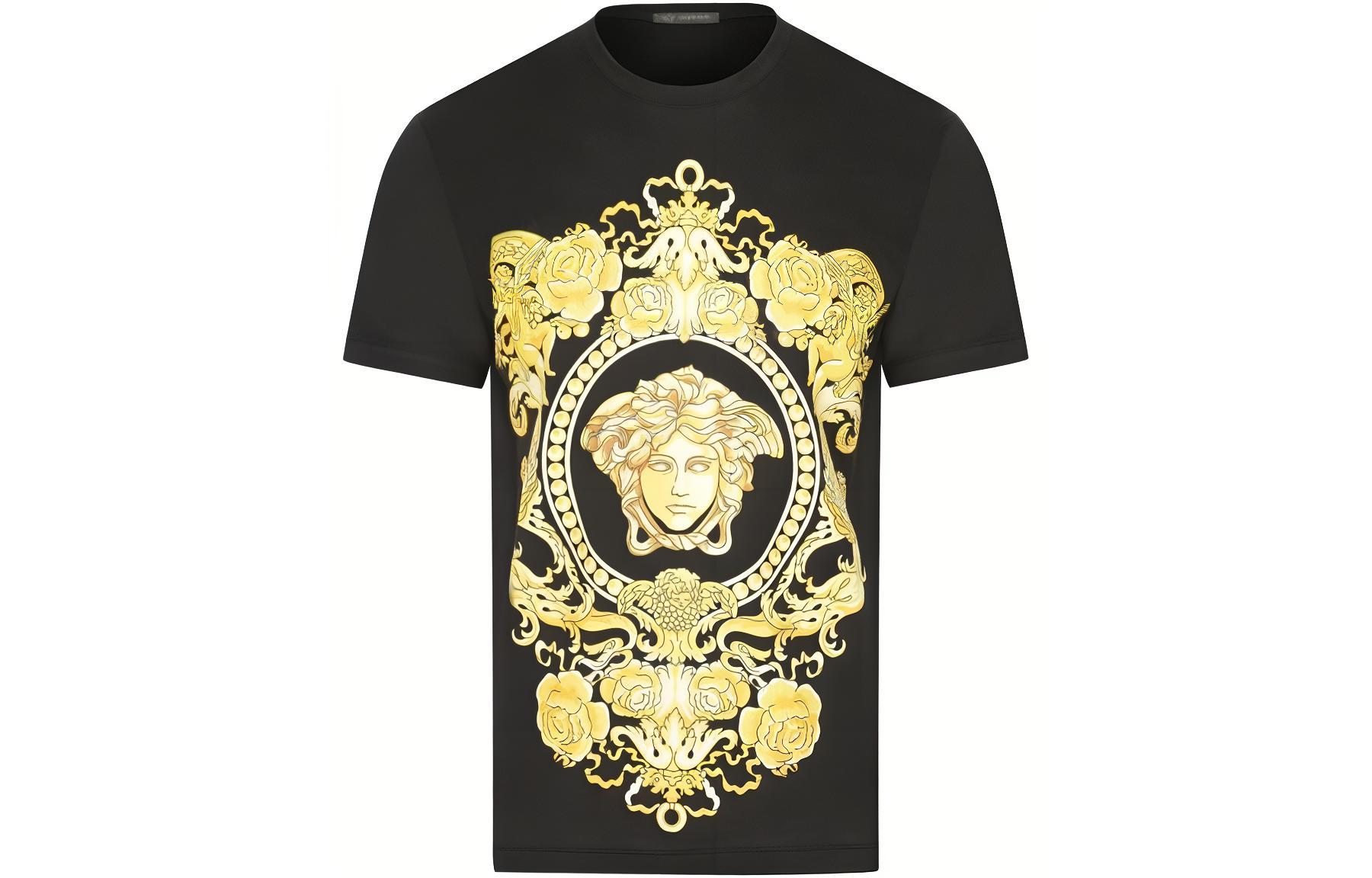 

VERSACE Футболка мужская черная, Черный, VERSACE Футболка мужская черная