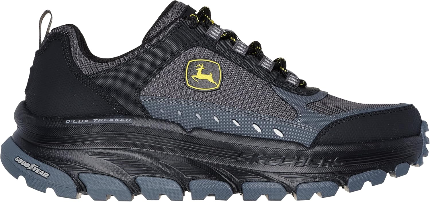 Мужские кроссовки Skechers John Deere D'lux Trekker с системой Soundguard и шнуровкой, черный — фото 3