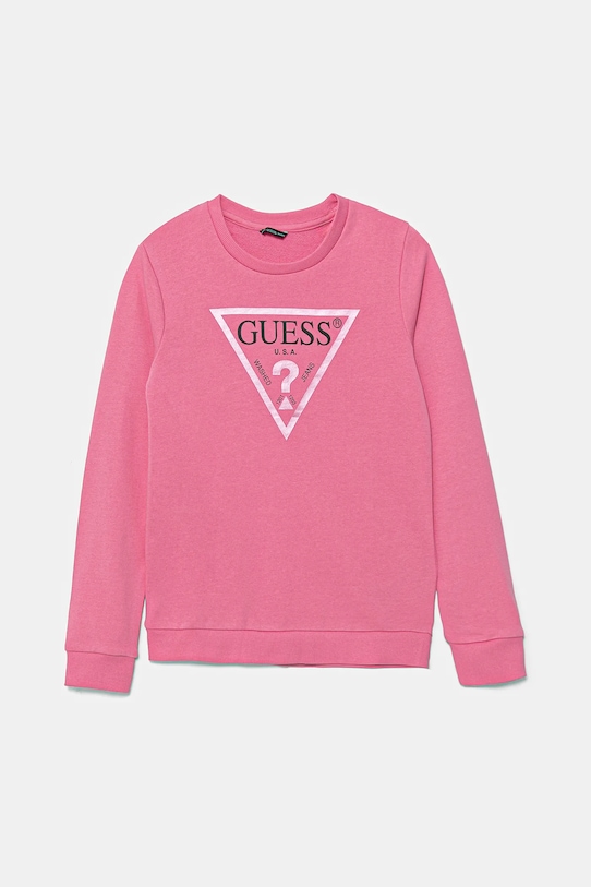 

Детская хлопковая толстовка Guess, розовый