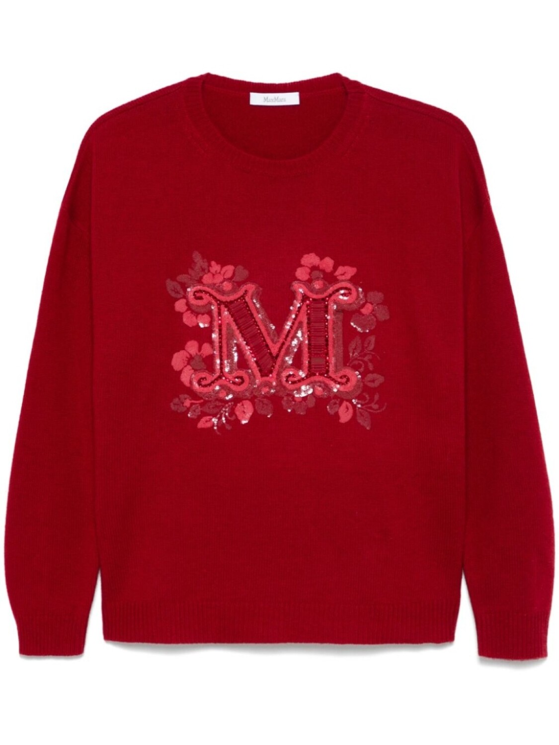 

Свитер, украшенный пайетками Max Mara, красный