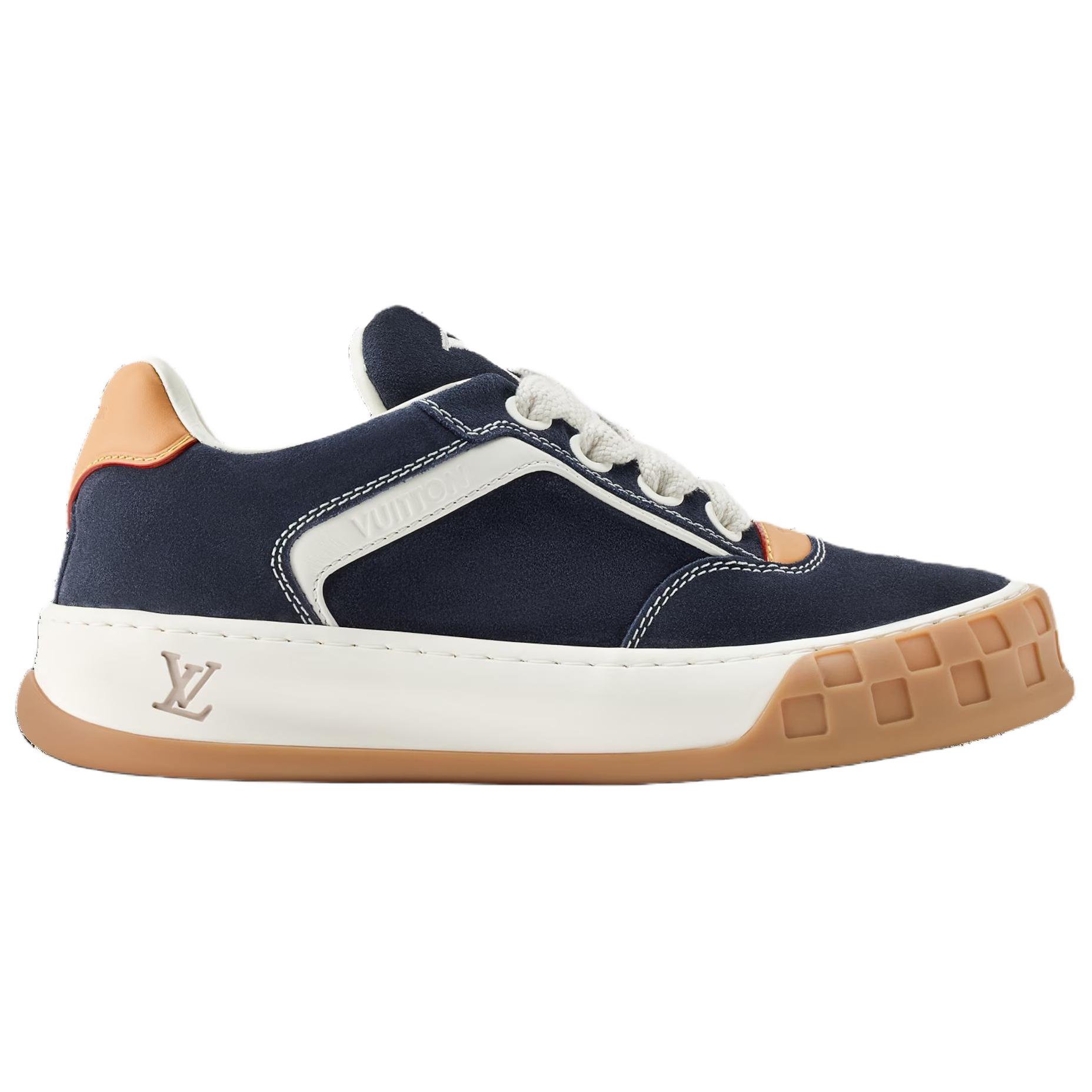 LOUIS VUITTON Наклонные низкие кроссовки для скейтбординга мужские marine blue — фото 3