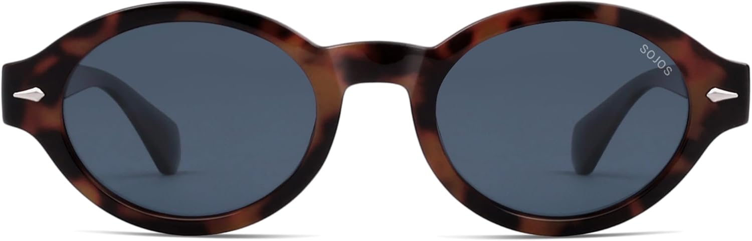 

Солнцезащитные очки SOJOS Retro Oval Polarized для женщин и мужчин, стильные и модные, в стиле 90-х, с защитой от УФ-излучения, модель SJ2630, Tortoise Frame Grey Lens