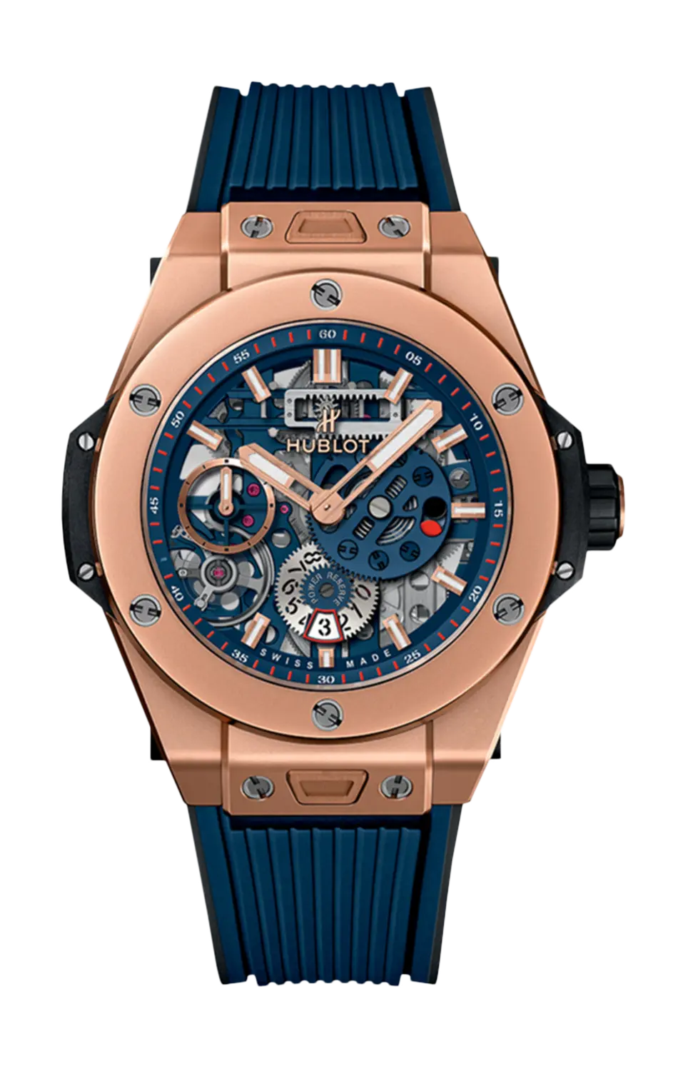 

Часы big bang meca 10 king gold blue Hublot