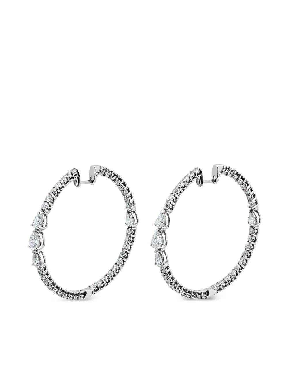 

Серьги из белого золота с бриллиантами Jewels Aficionado, серебяный