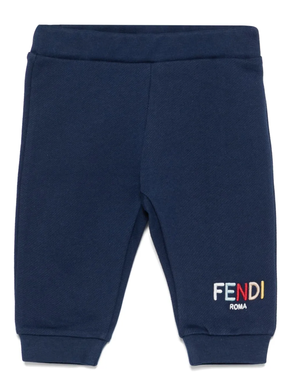 

Спортивные брюки с вышитым логотипом FENDI KIDS, синий