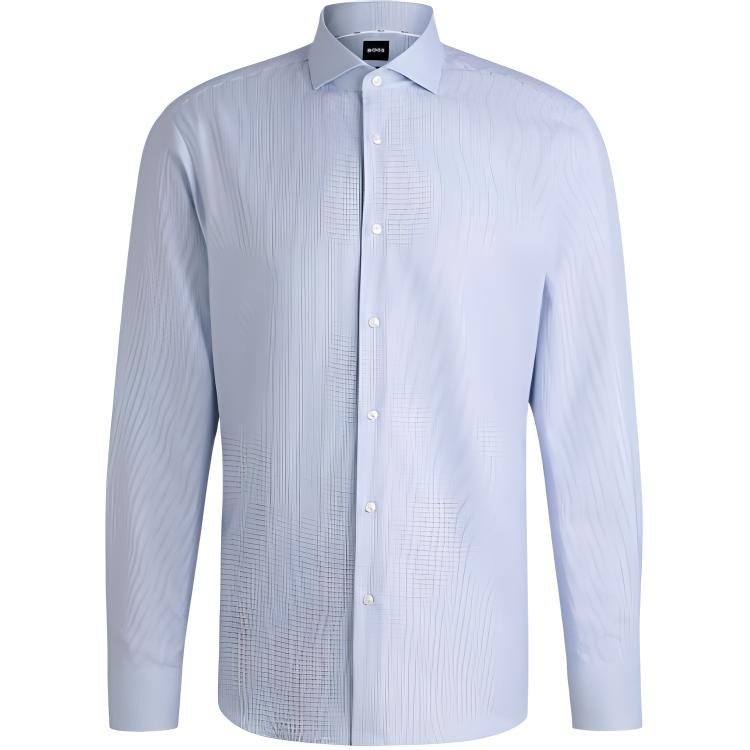 

HUGO BOSS Рубашка SS25 мужская светло-голубая