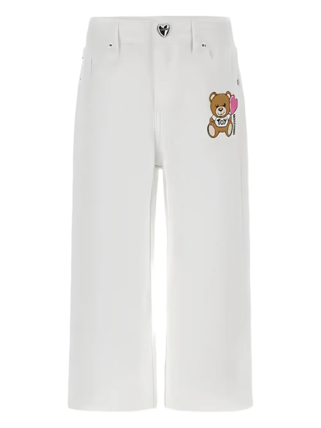 

Брюки с принтом «медведь» Moschino Kids, белый