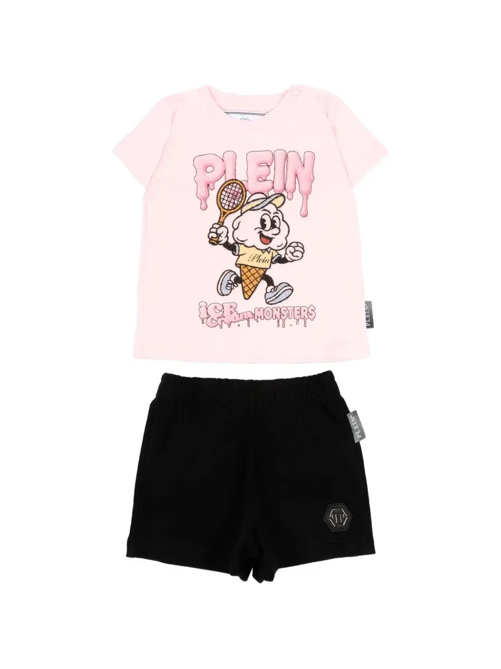 Шорты с принтом Philipp Plein Junior, черный
