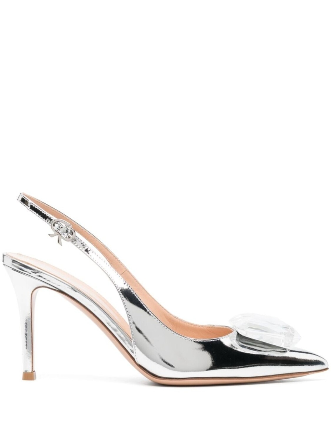 

Gianvito Rossi туфли Jaipur 90 с ремешком на пятке, серебристый