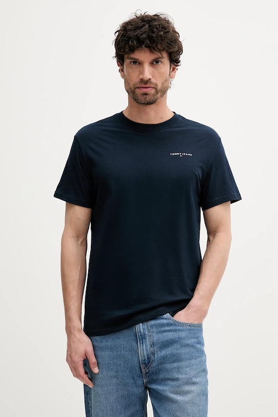 

Хлопковая футболка Tommy Jeans, темно-синий