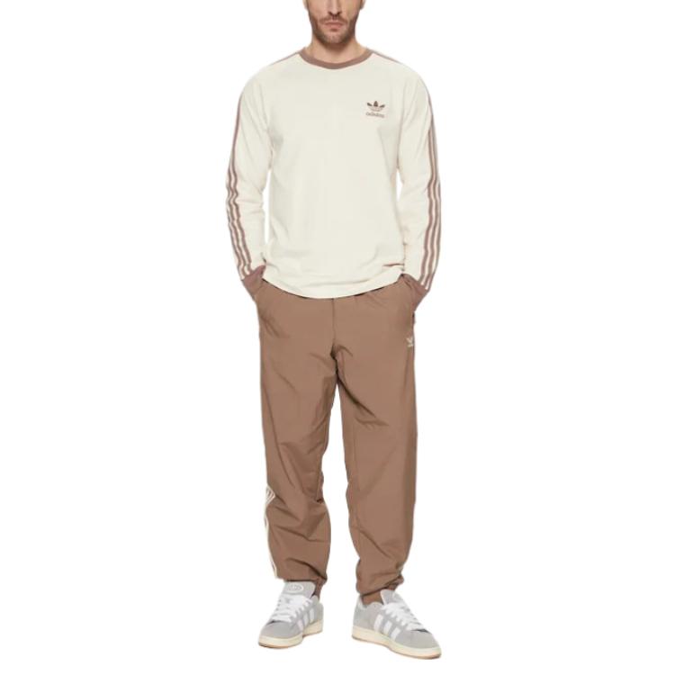 Футболка Adidas Adicolor Classics 3 Stripes с длинными рукавами Adidas Originals, бежевый — фото 4