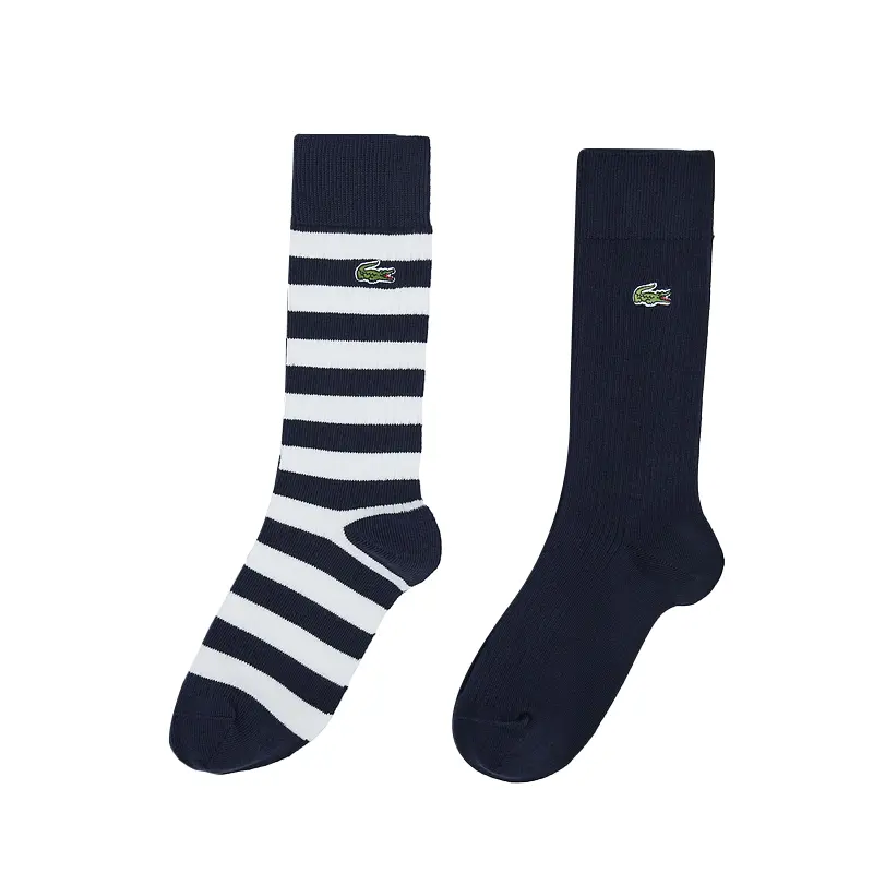 Носки унисекс LACOSTE Crew, 2 пары, синий/мультиколор