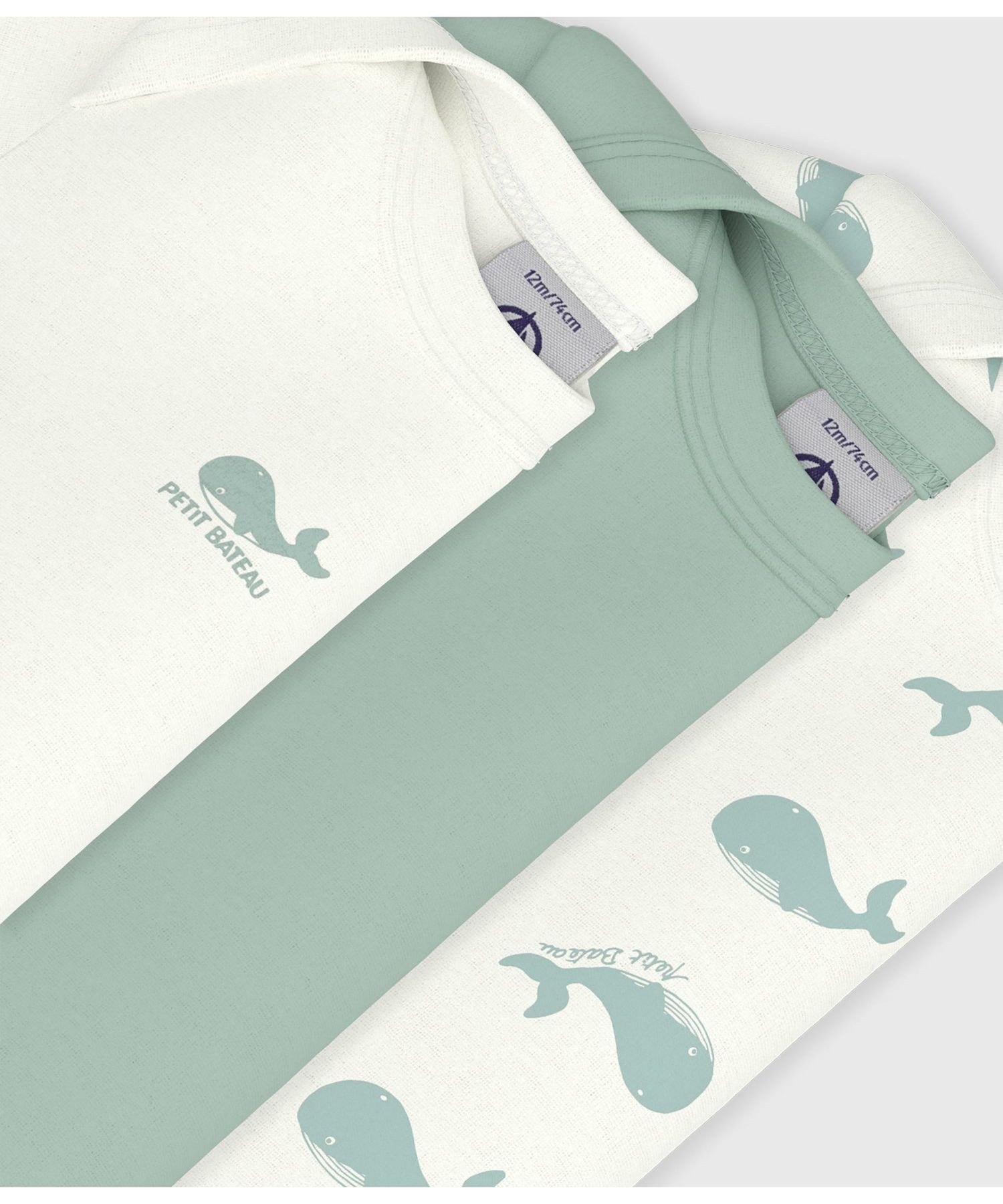 Боди с короткими рукавами (комплект из 3 предметов) PETIT BATEAU, Multicolor 1 — фото 3