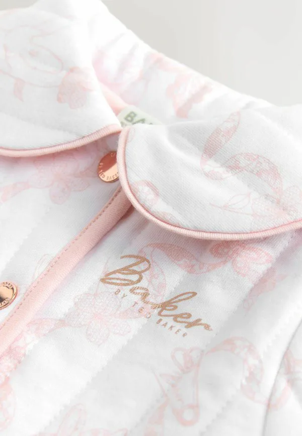 Легкая стеганая куртка прямого кроя с принтом в виде кроликов. Baker By Ted Baker, White — фото 3