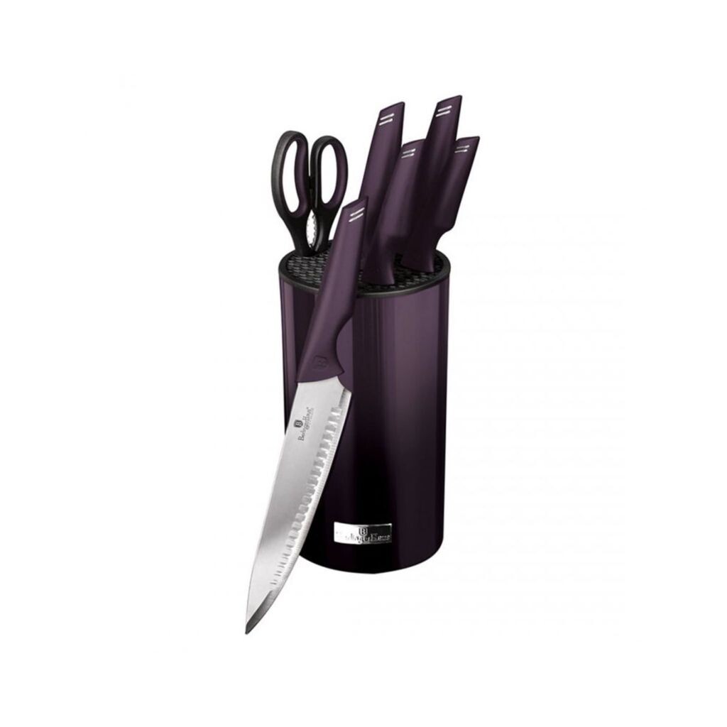 

Набор ножей BERLINGERHAUS на подставке 7 предметов Purple Eclipse Collection, фиолетовый
