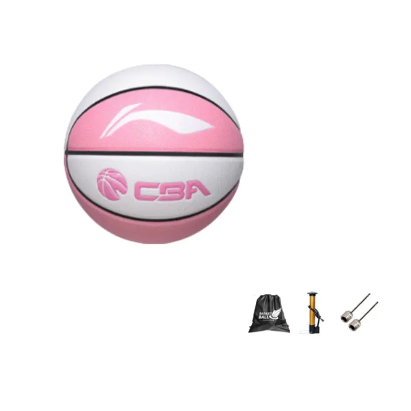 

LINING Баскетбольный мяч CBA Collection PU розовый белый размер 7 тренировочный unisex