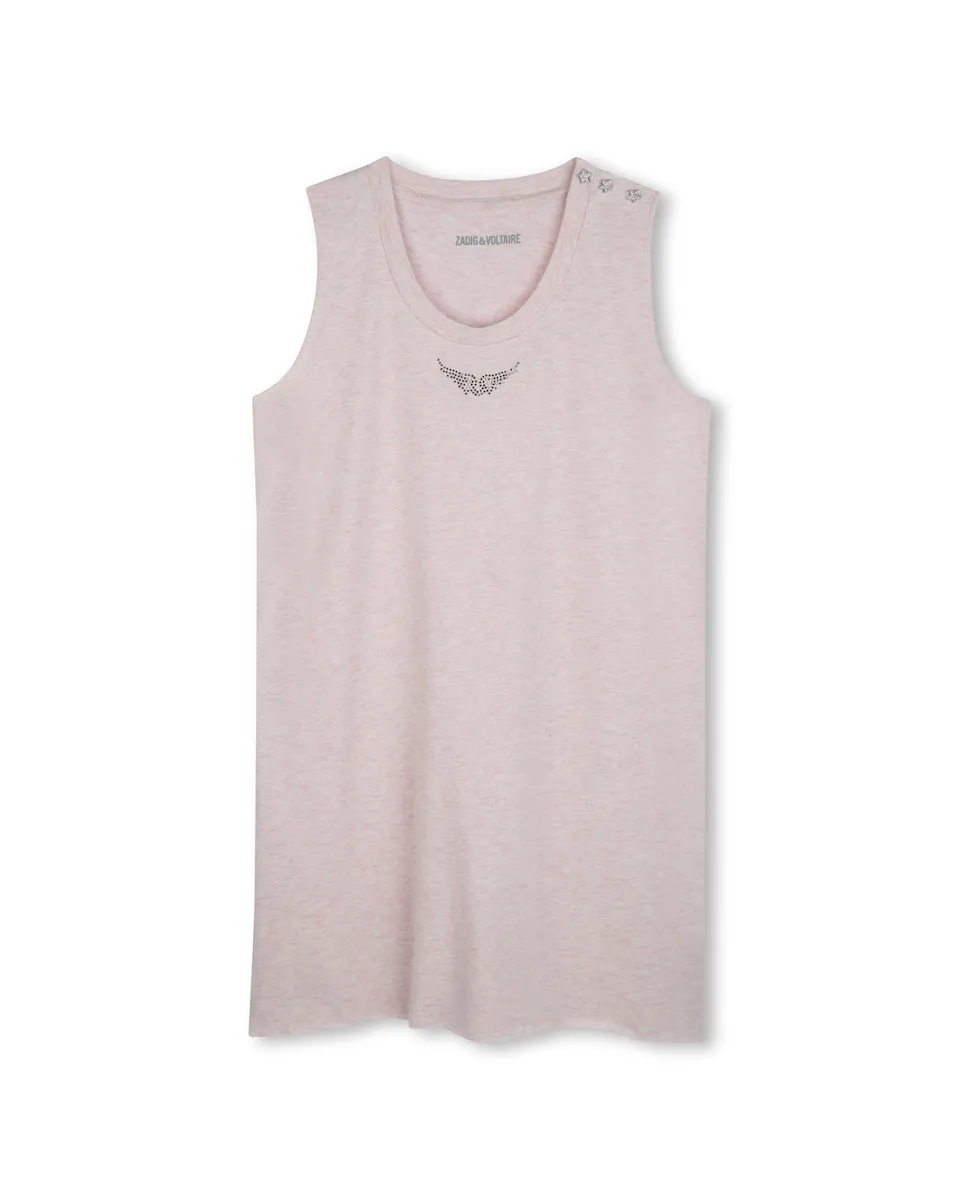 

Платье для девочки без рукавов на пуговицах с драгоценными камнями Zadig & Voltaire, цвет Rosa