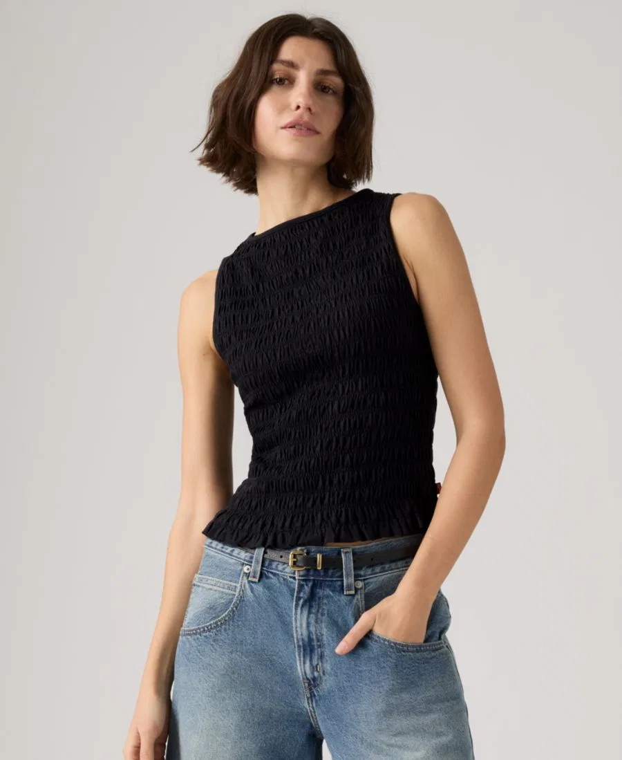 Женская блузка Bella с присборенным вырезом-лодочкой Levi'S, антрацит