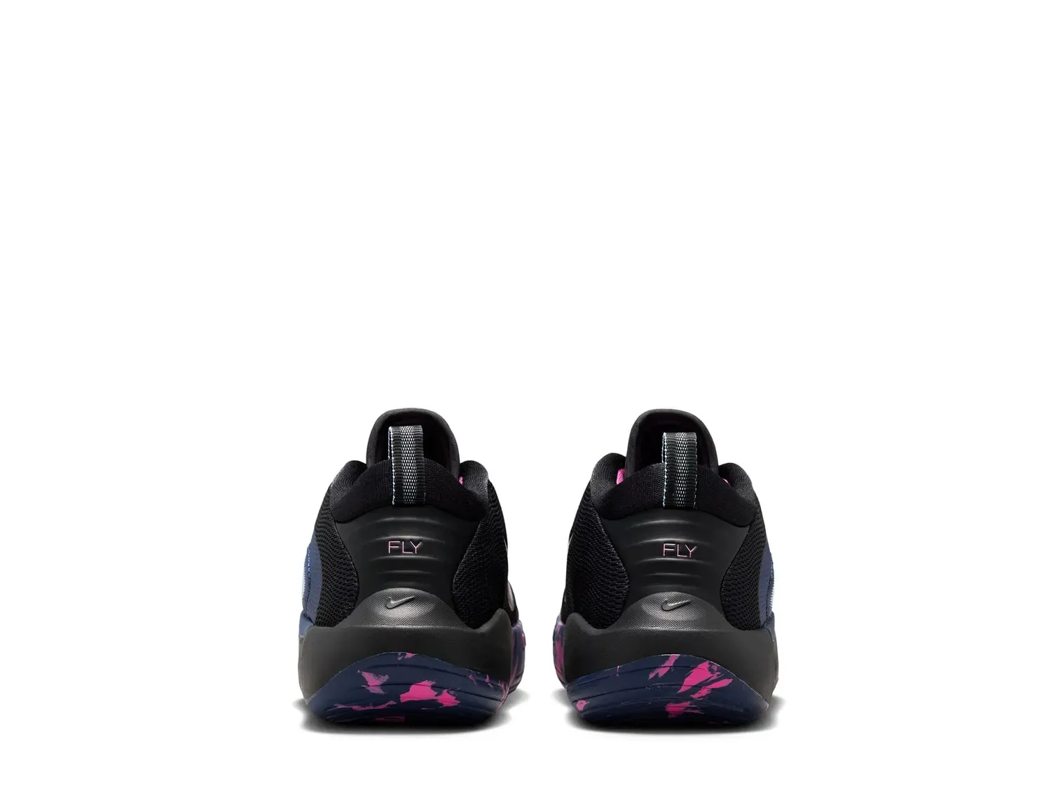 Баскетбольные кроссовки Nike IsoFly — детские, черные/розовые — фото 2