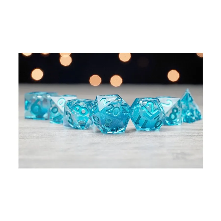 

Набор кубиков «Эликсир» — синий с синим (7), Elixir Liquid Core Dice