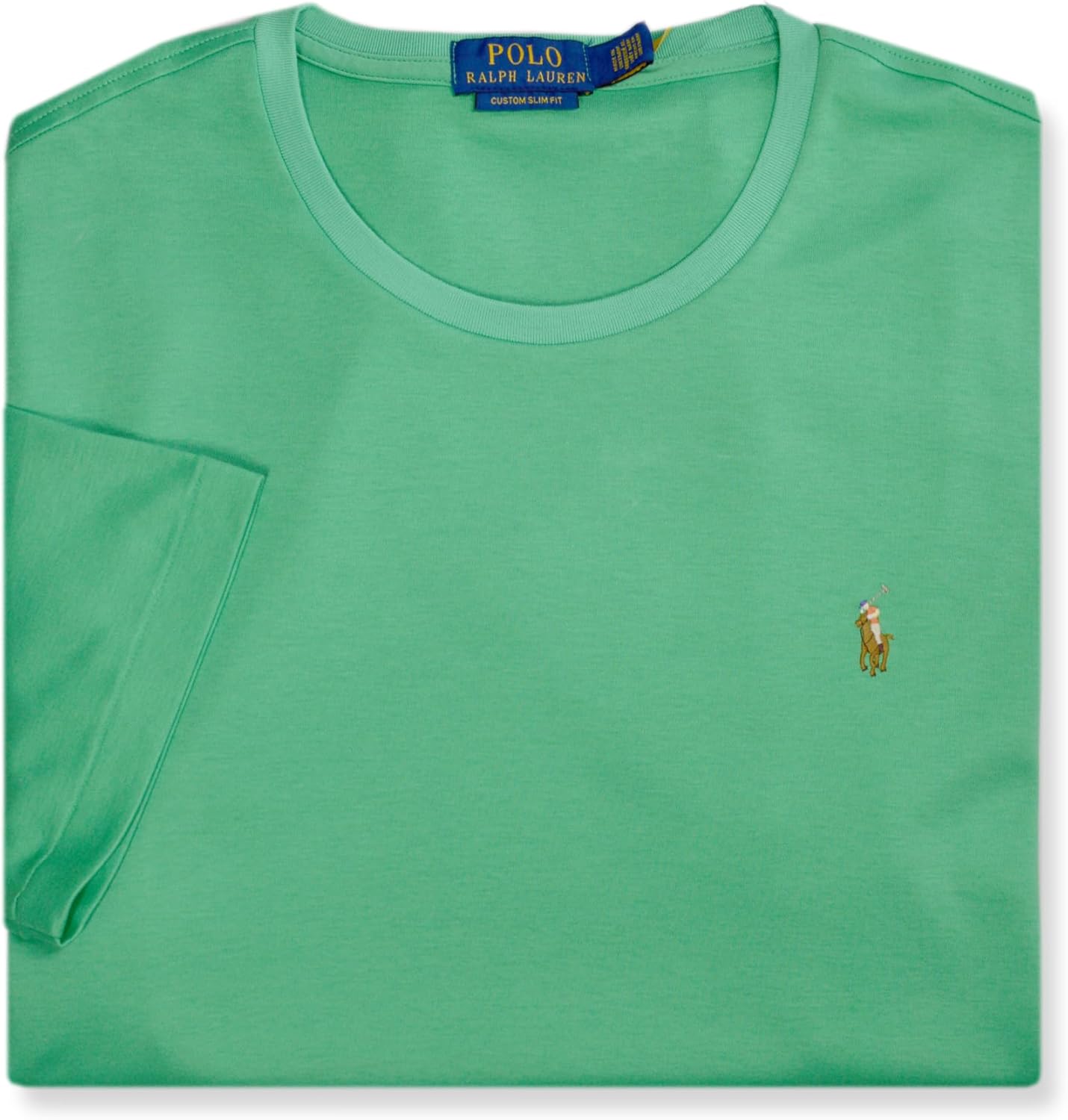 

Мужская футболка POLO RALPH LAUREN, облегающая, с коротким рукавом, из мягкого трикотажа и хлопка, базовая, с индивидуальным дизайном,, Green, Зеленый, Мужская футболка POLO RALPH LAUREN, облегающая, с коротким рукавом, из мягкого трикотажа и хлопка, базо