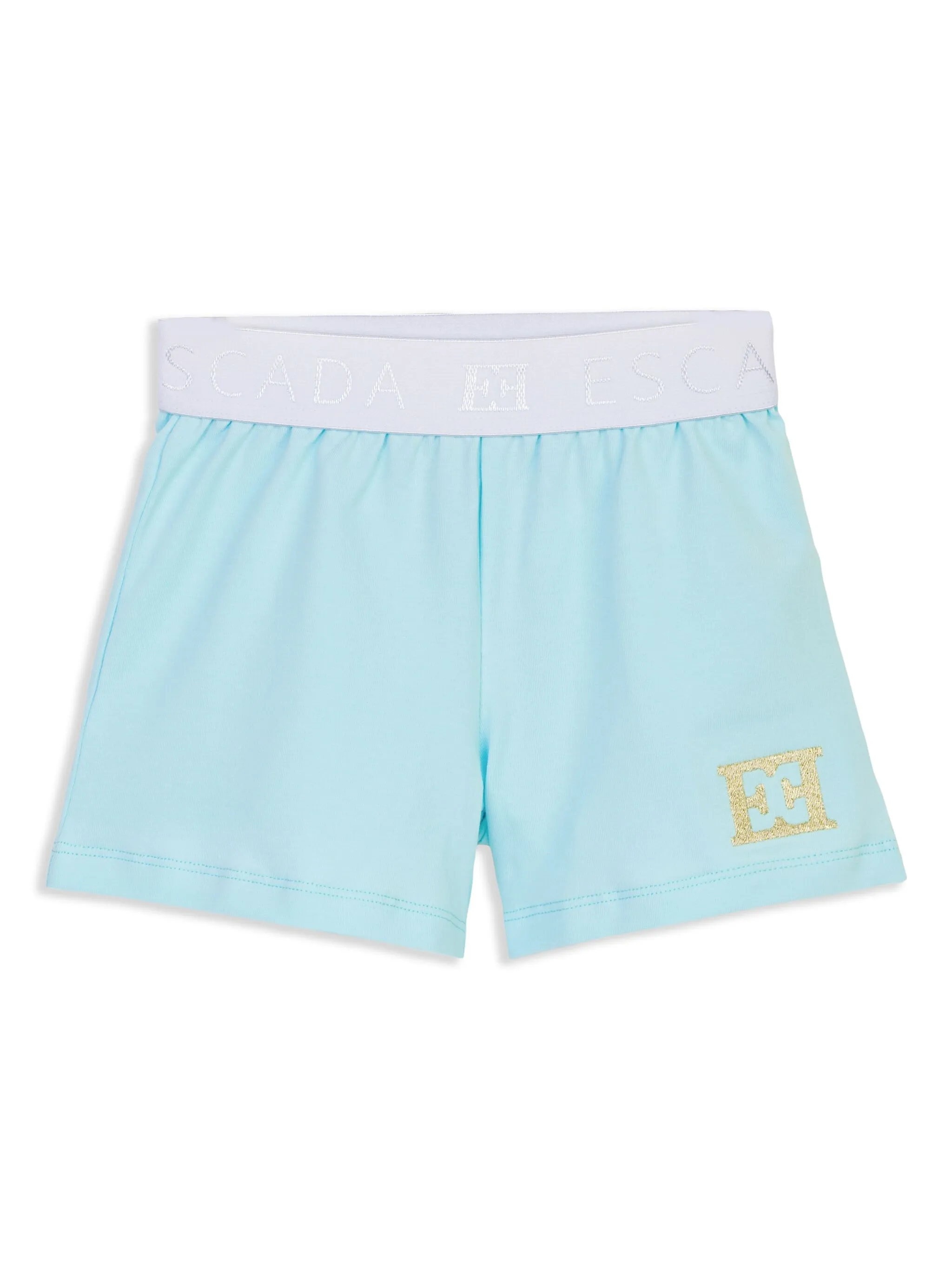 

Шорты с вышитым логотипом Escada Kids, синий