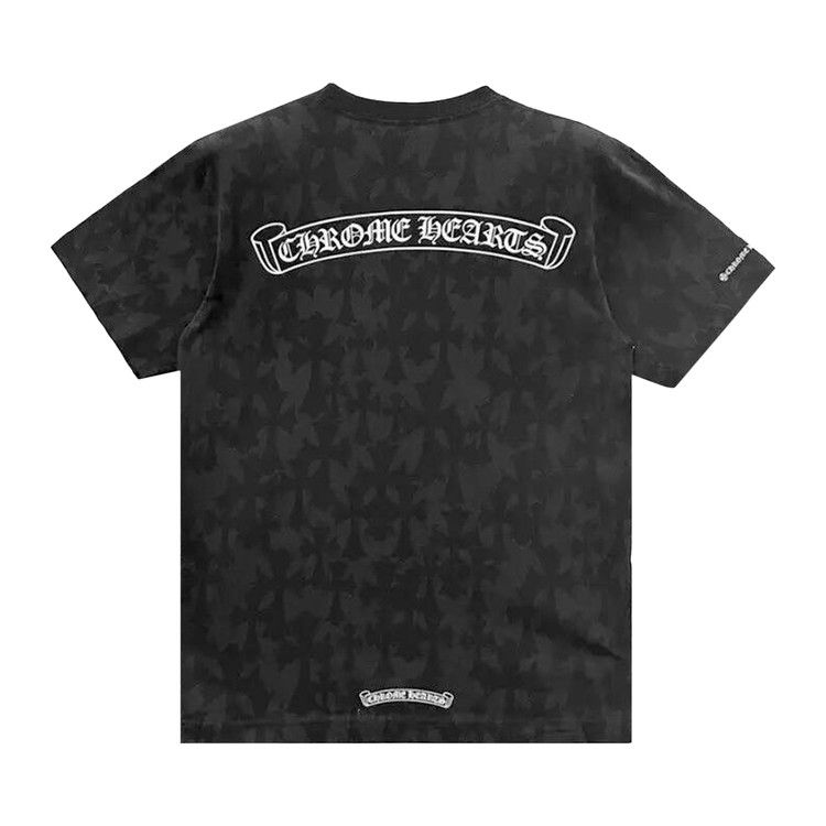 Футболка Chrome Hearts Crosses All Over Horseshoe T-Shirt, Black — фото 2