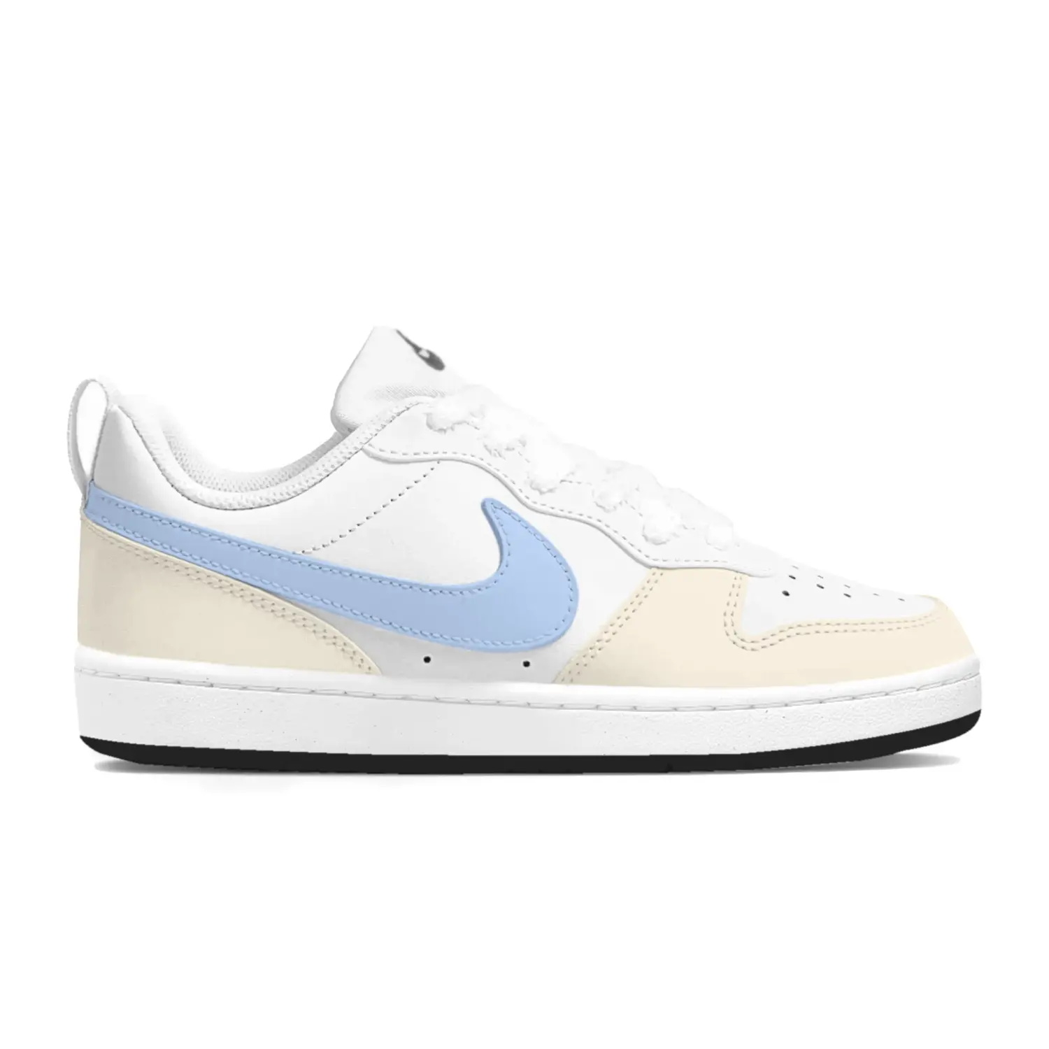Низкие детские кроссовки для скейтбординга Court Borough Sea Salt Cheese для подростков Nike, кремовый/желтый — фото 3