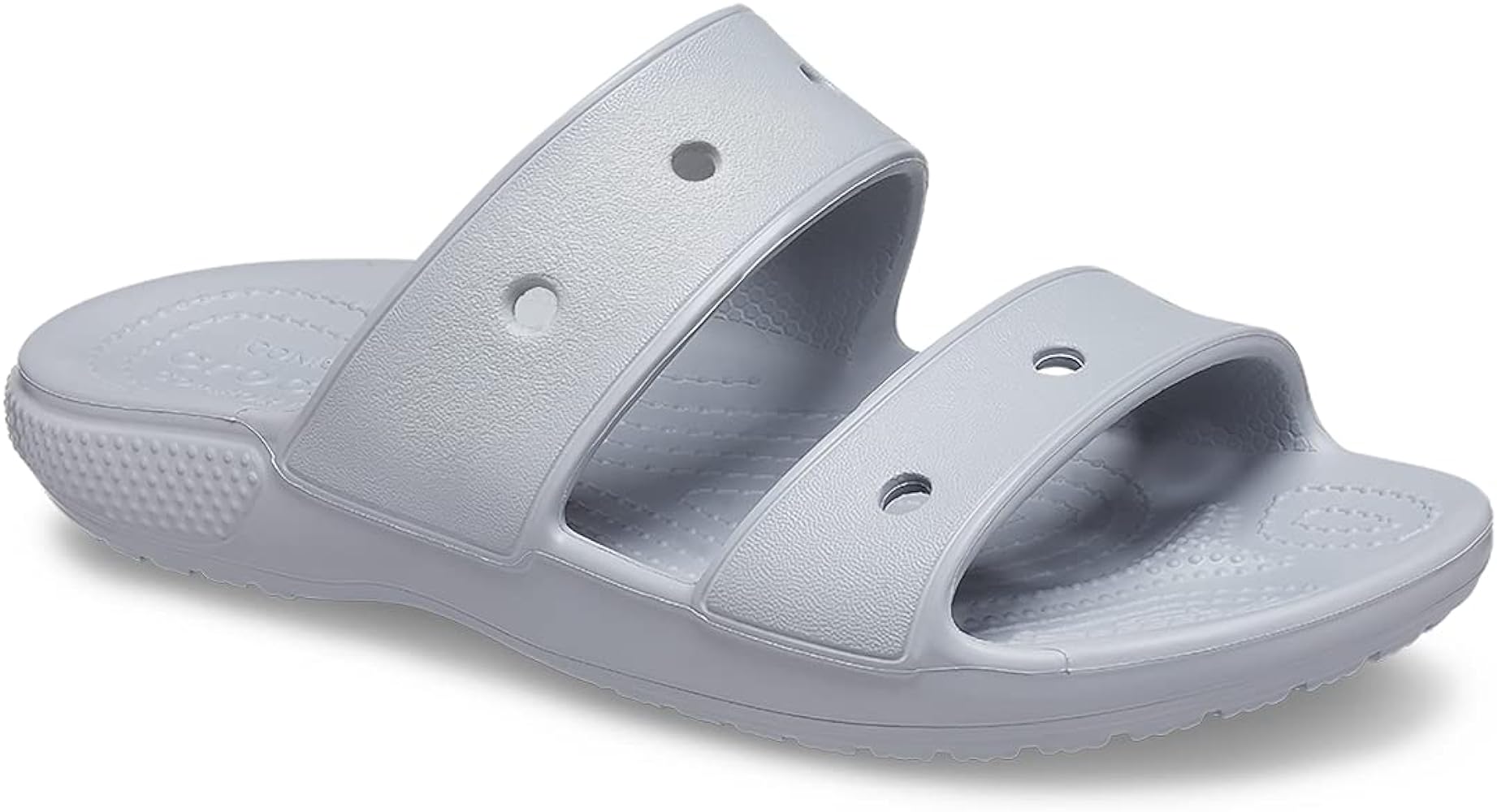 Сандалии-слайды Crocs Unisex Classic с двумя ремешками - светло-серые, серый